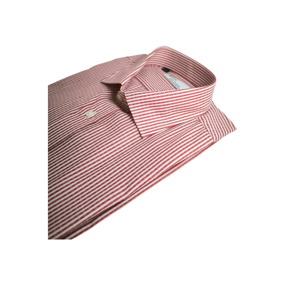 Camisa Riscas Com Jacquard