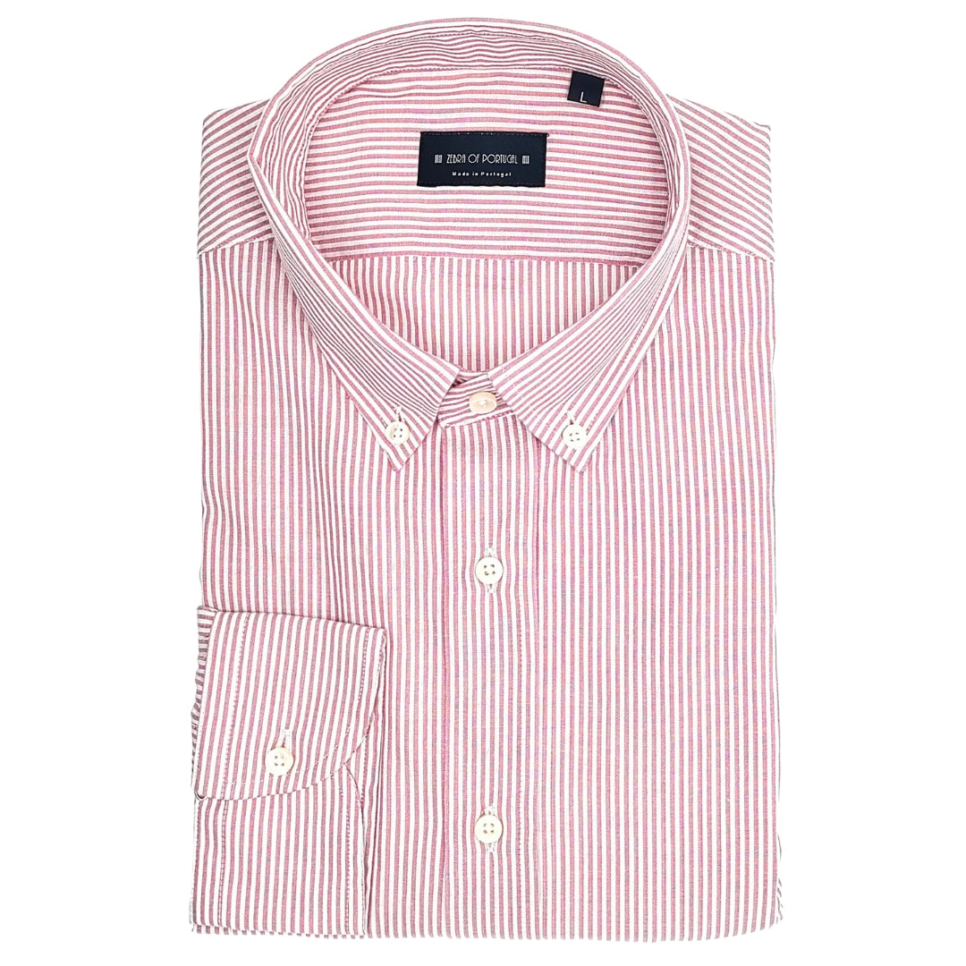 Camisa de Riscas Encarnadas