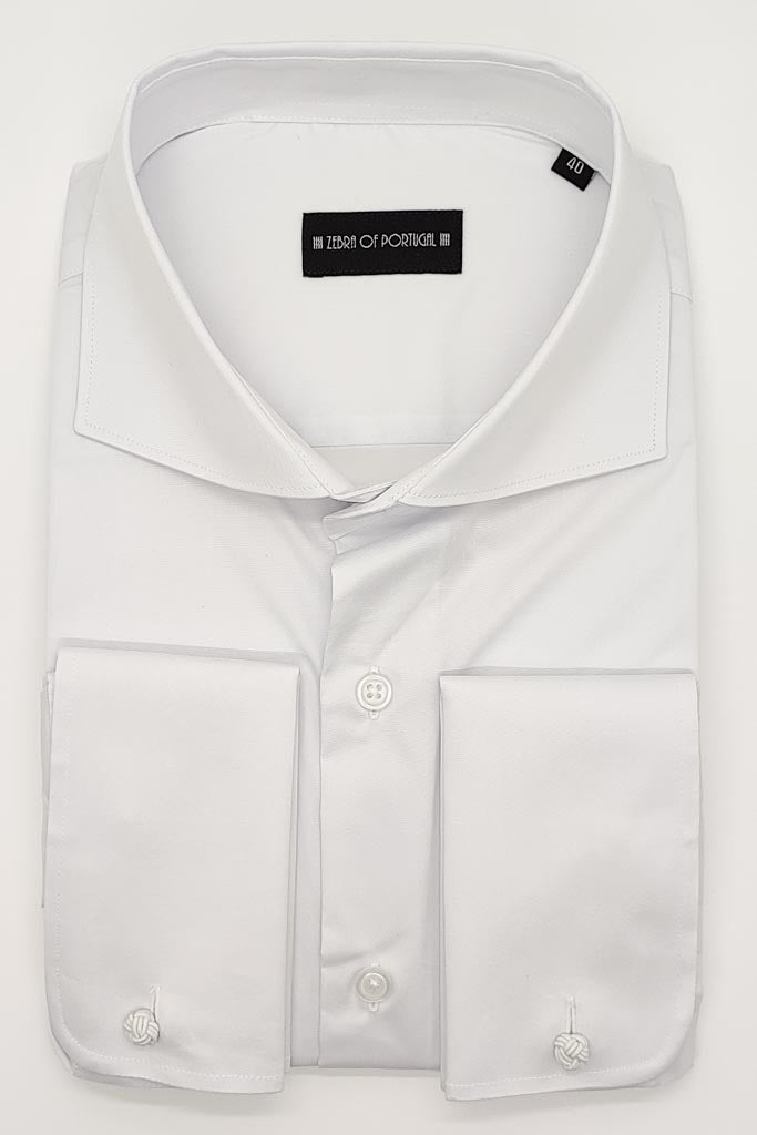 Camisa Clássica Branca (Off White) Punho Duplo