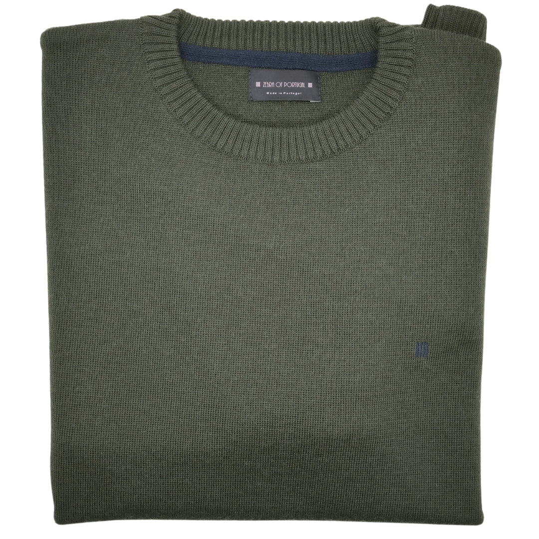 Malha Gola Redonda Merino Verde