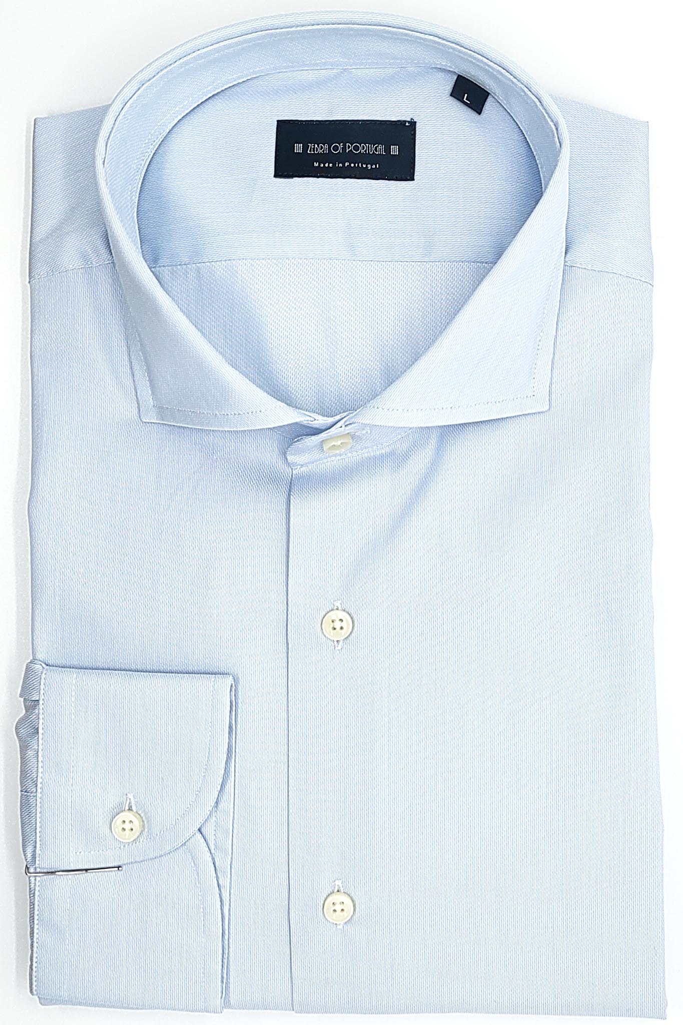 Camisa Azul Falsa Lisa