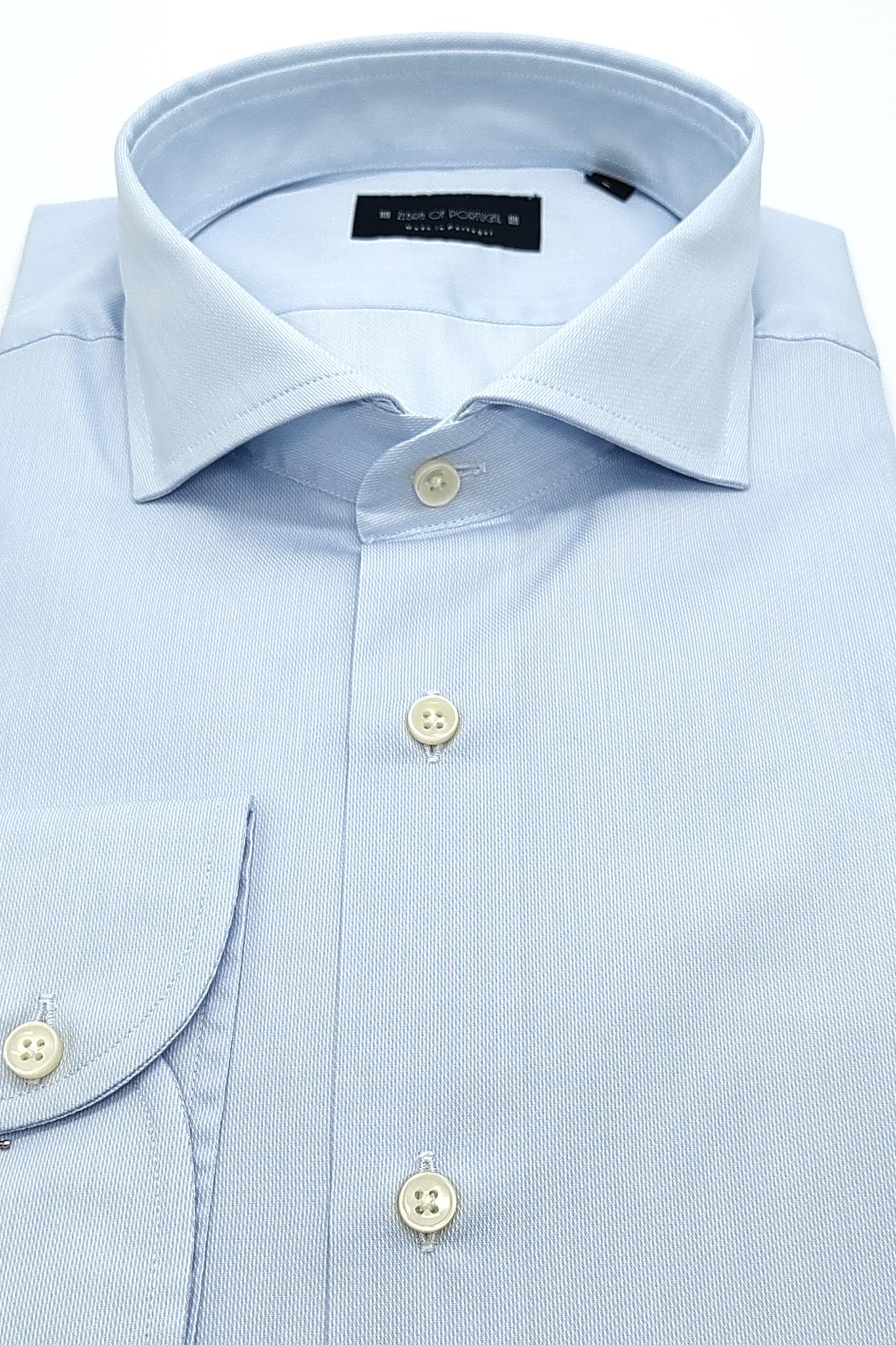 Camisa Azul Falsa Lisa