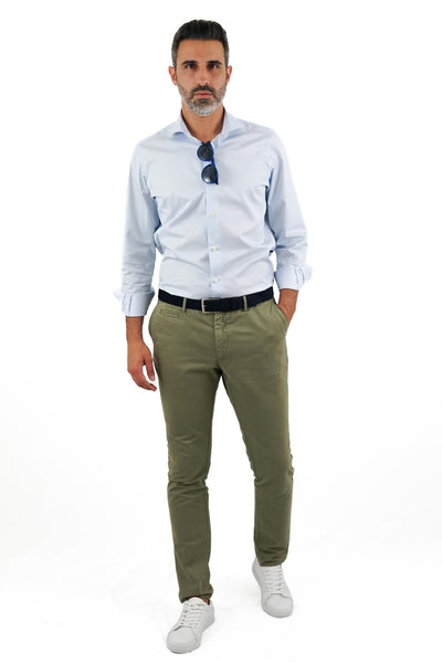 Camisa Azul Falsa Lisa