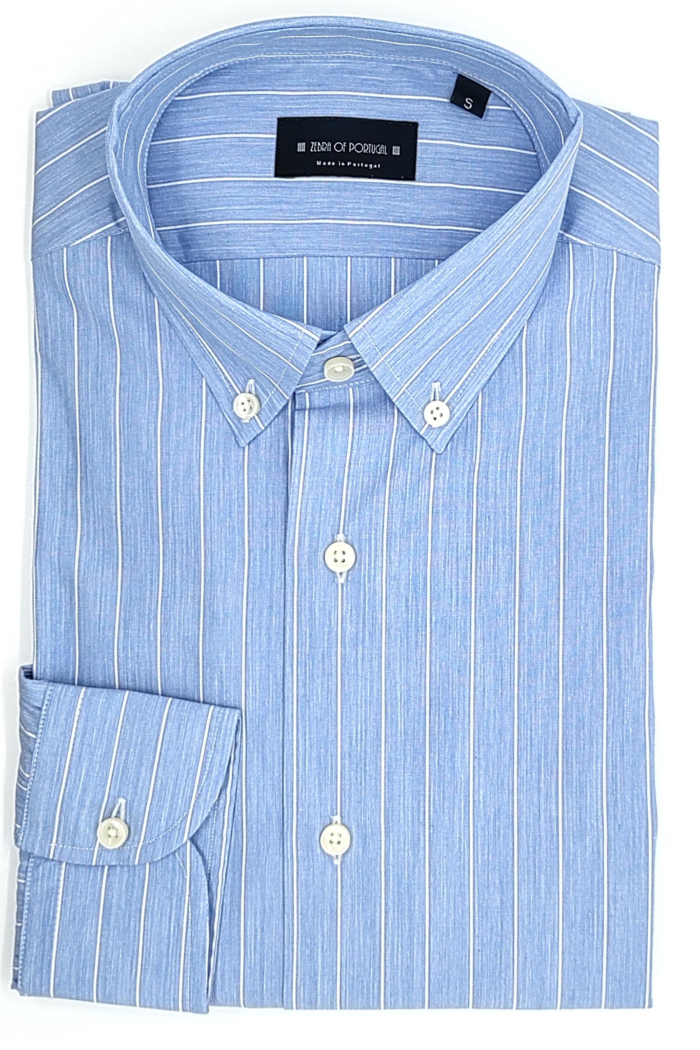 Camisa Azul Com Riscas