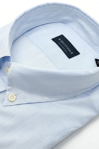 Camisa Micro Quadrados Azuis