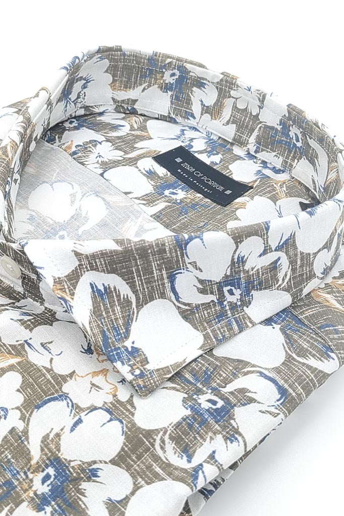 Camisa Com Print De Flores