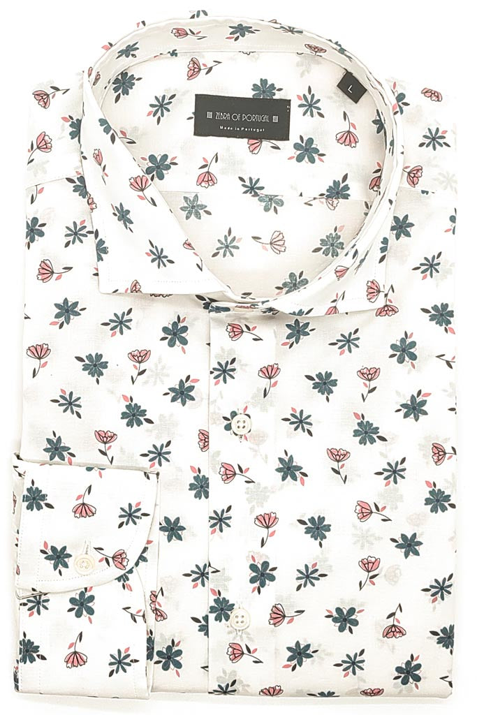 Camisa Com Print Micro Flores