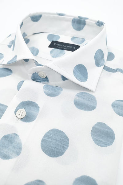 Camisa Com Print Bolas Azuis