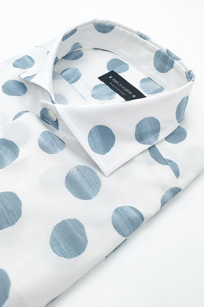 Camisa Com Print Bolas Azuis